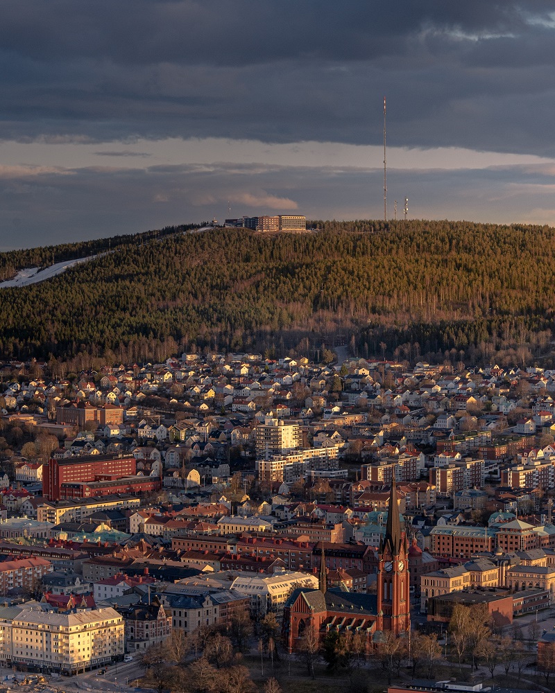 Flytta till Sundsvall - bild från drönare